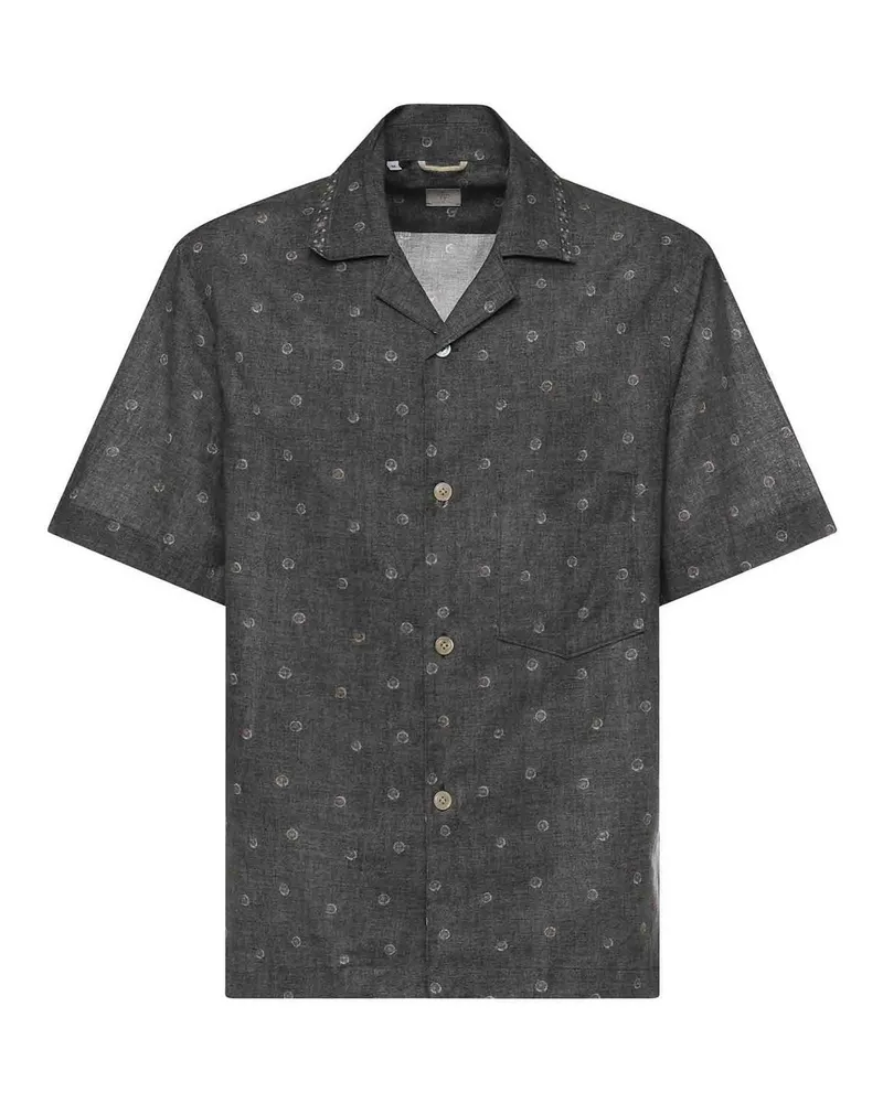 Eleventy Hemd - Schwarz Schwarz