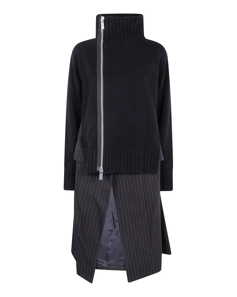 Sacai Kurzes Kleid - Schwarz Schwarz