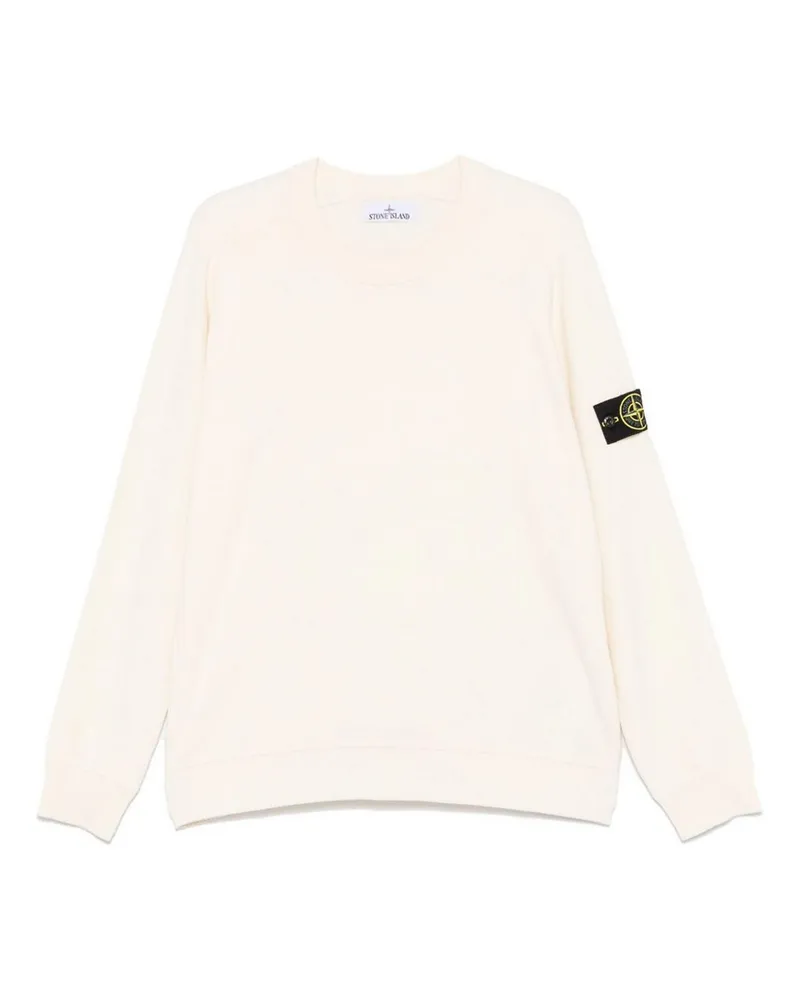 Stone Island Rundhalspullover - Weiß Weiß