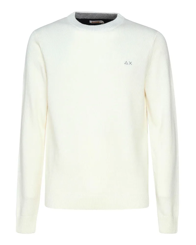 Sun68 Rundhalspullover - Weiß Weiß