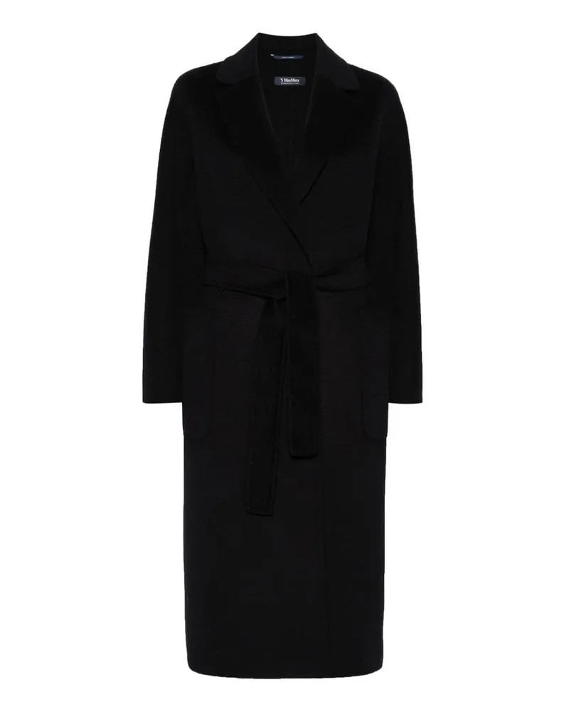 Max Mara Knielanger Mantel - Schwarz Schwarz