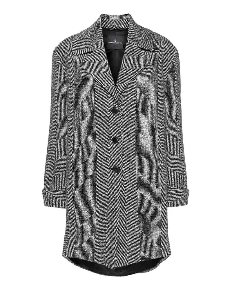 Ermanno Scervino Knielanger Mantel - Schwarz Grau
