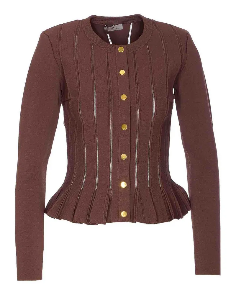 Elisabetta Franchi Rundhalspullover - Braun Braun
