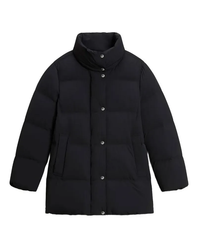 Woolrich Langer Mantel - Schwarz Schwarz