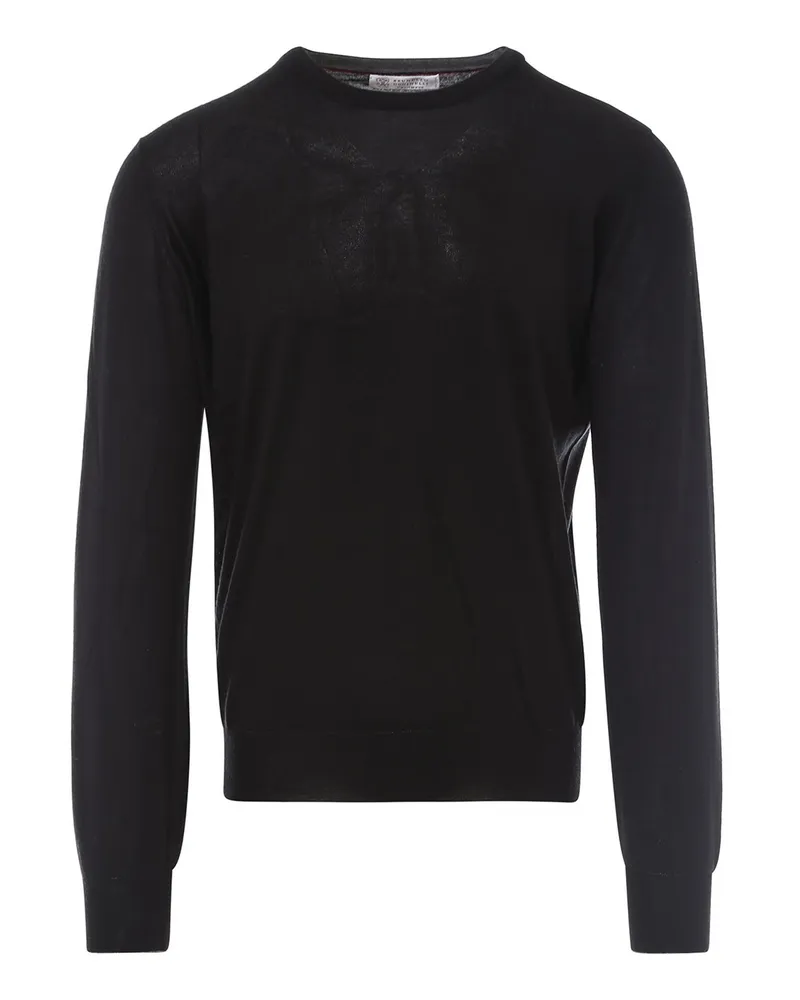 Brunello Cucinelli Rundhalspullover - Schwarz Schwarz