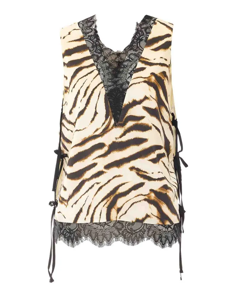 Ganni Top - Beige Beige