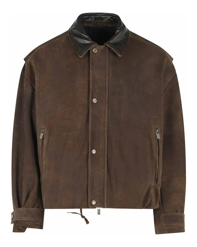Salvatore Santoro Lederjacke - Braun Braun