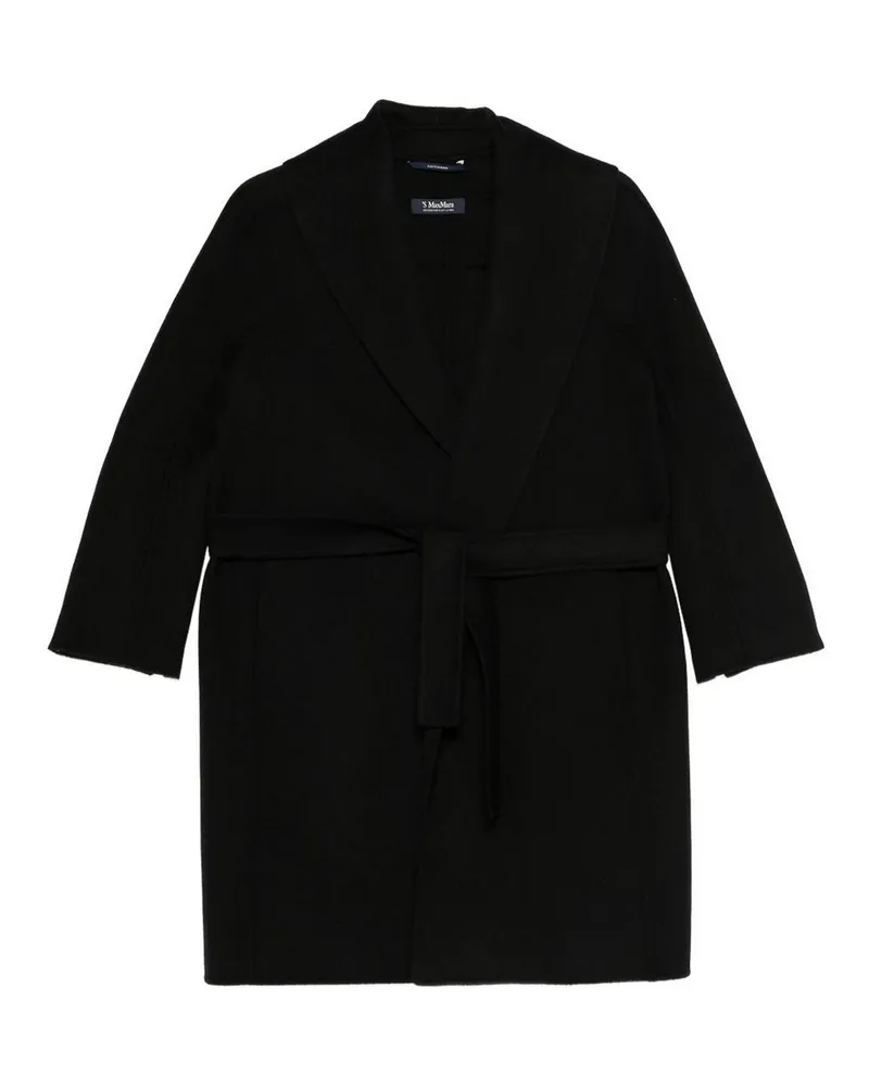 Max Mara Knielanger Mantel - Schwarz Schwarz