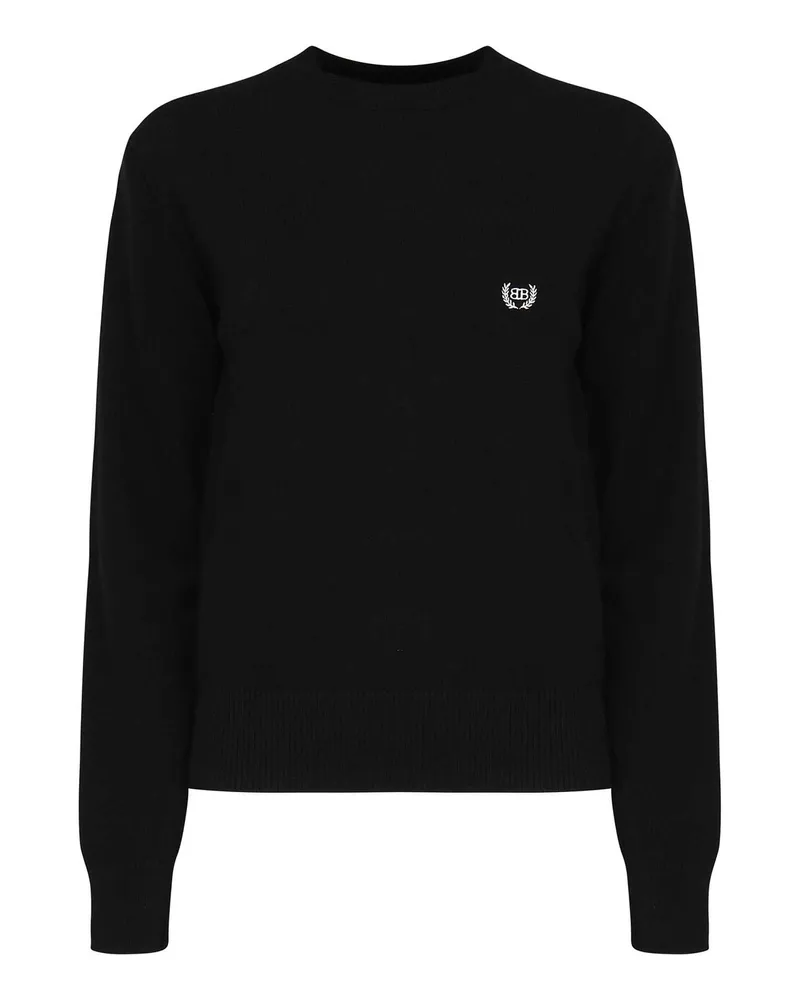 Balenciaga Rundhalspullover - Schwarz Schwarz