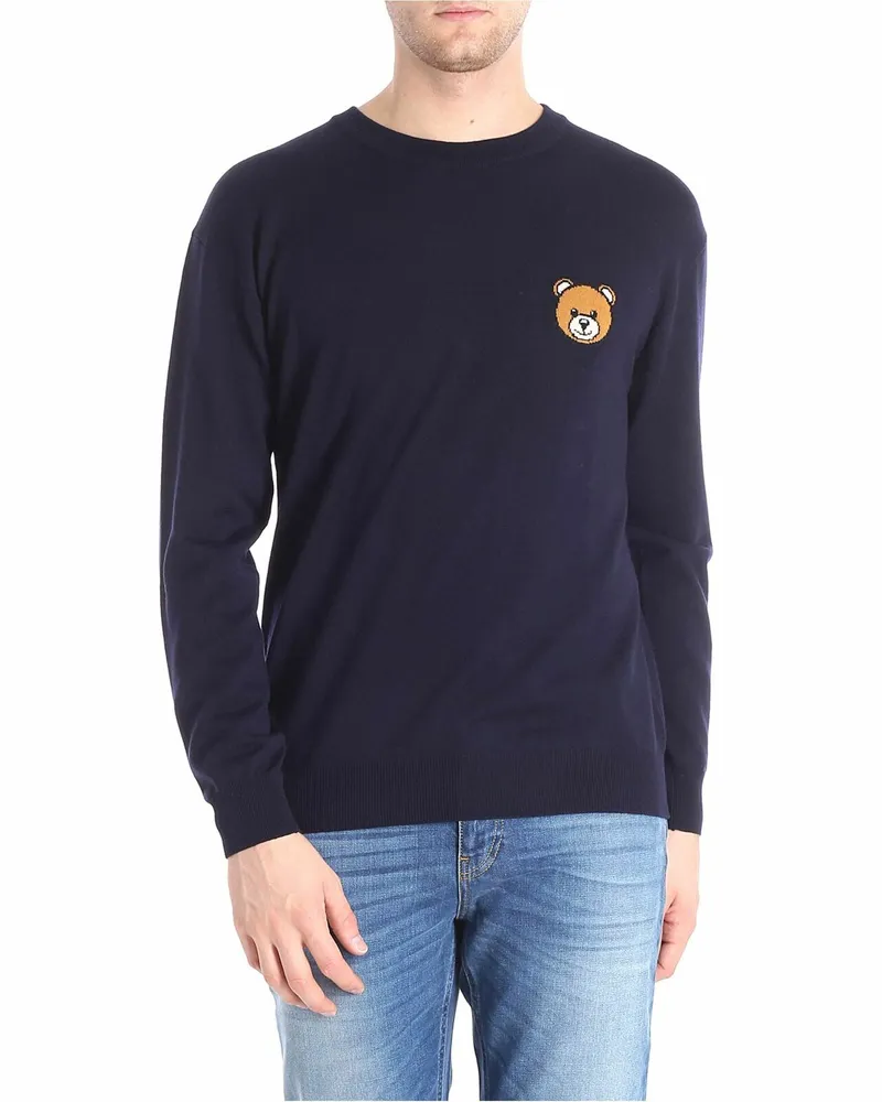Moschino Rundhalspullover - Blau Blau