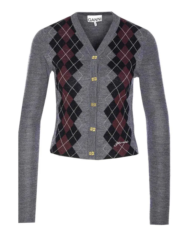 Ganni Cardigan - Grau Grau