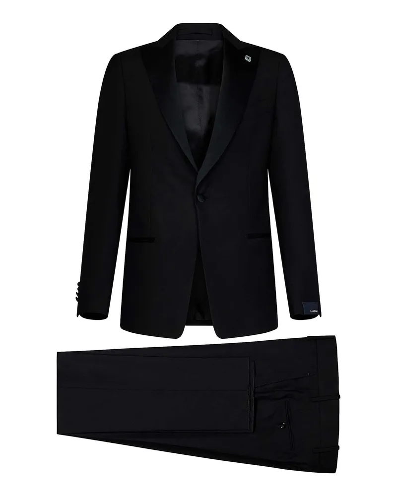 LARDINI Eleganter Anzug - Schwarz Schwarz