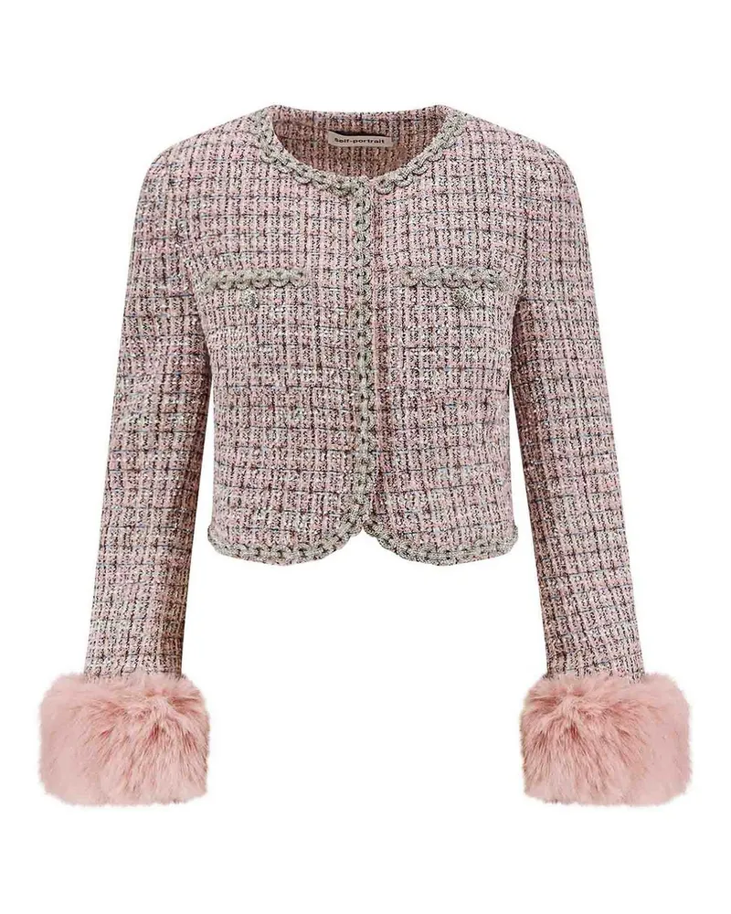 Self-Portrait Blazer - Nude Nude