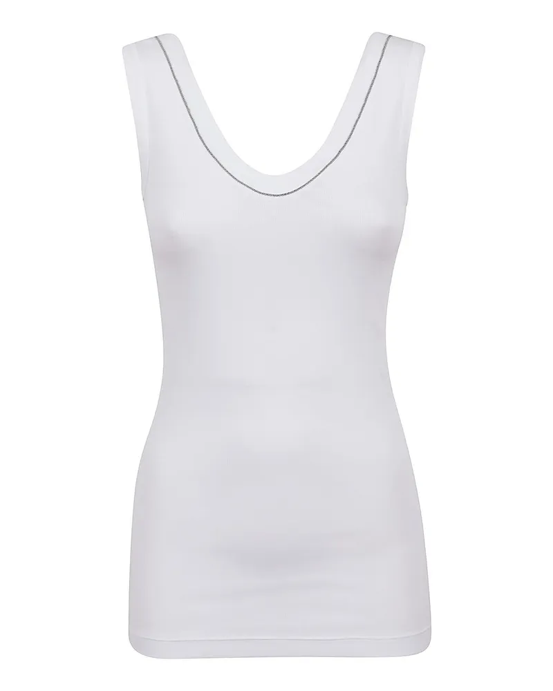 Brunello Cucinelli Top - Weiß Weiß