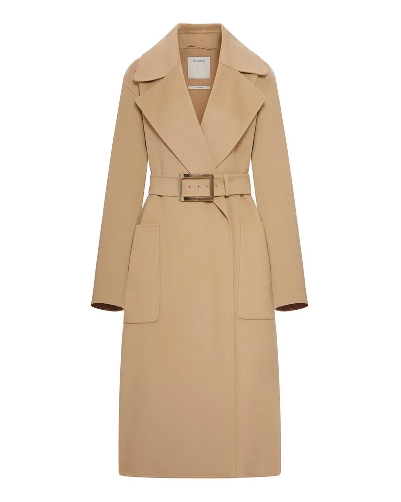 SPORTMAX Knielanger Mantel - Nude Nude