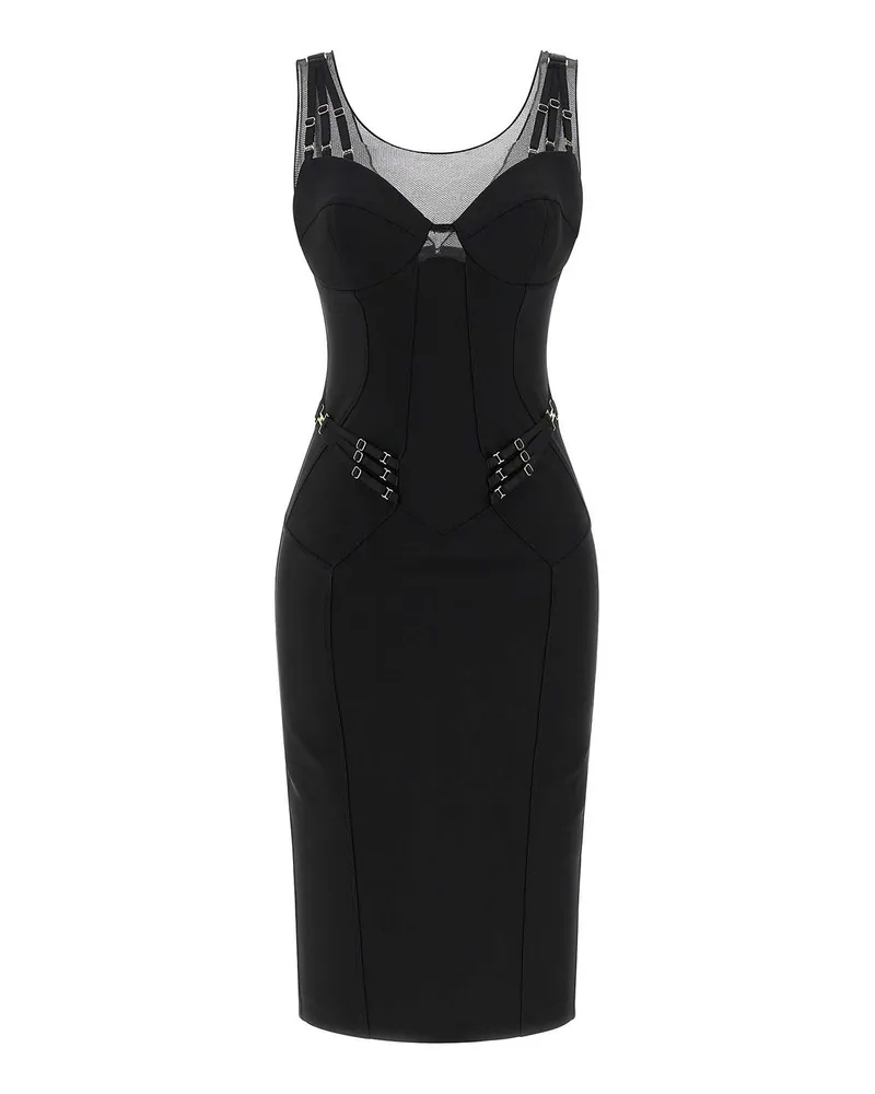 Elisabetta Franchi Knielanges Kleid - Schwarz Schwarz