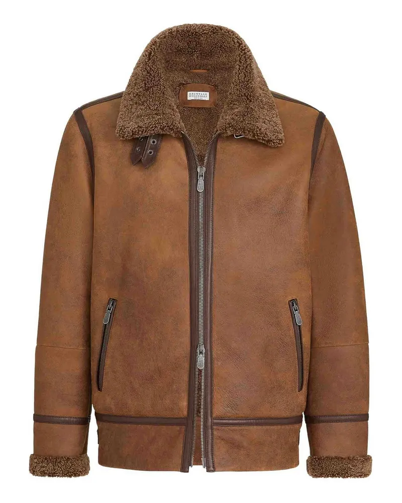 Brunello Cucinelli Bomberjacke - Hellbraun Hellbraun