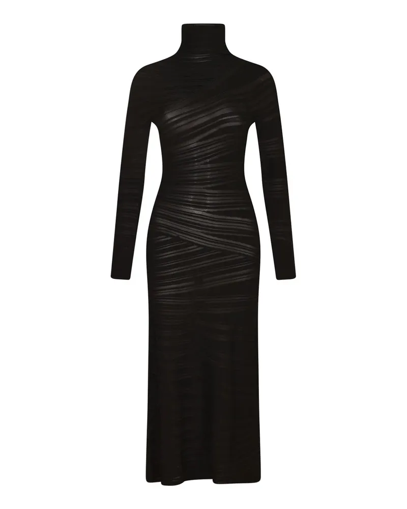 Giorgio Armani Knielanges Kleid - Schwarz Schwarz