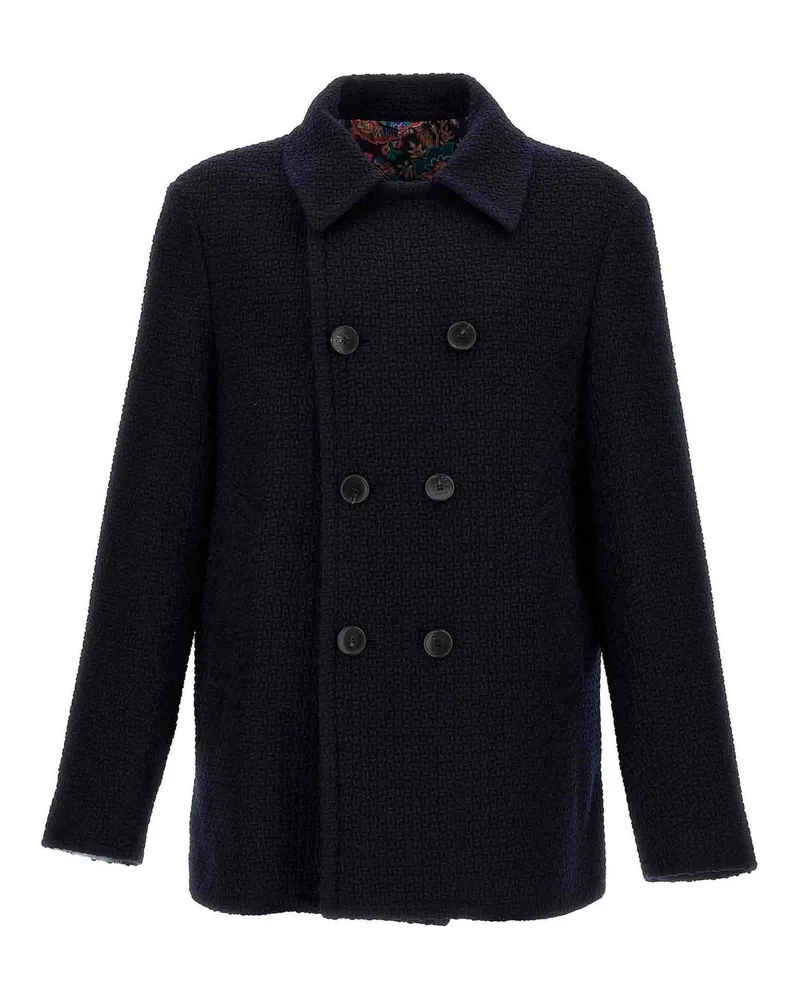 Etro Kurzer Mantel - Blau Blau