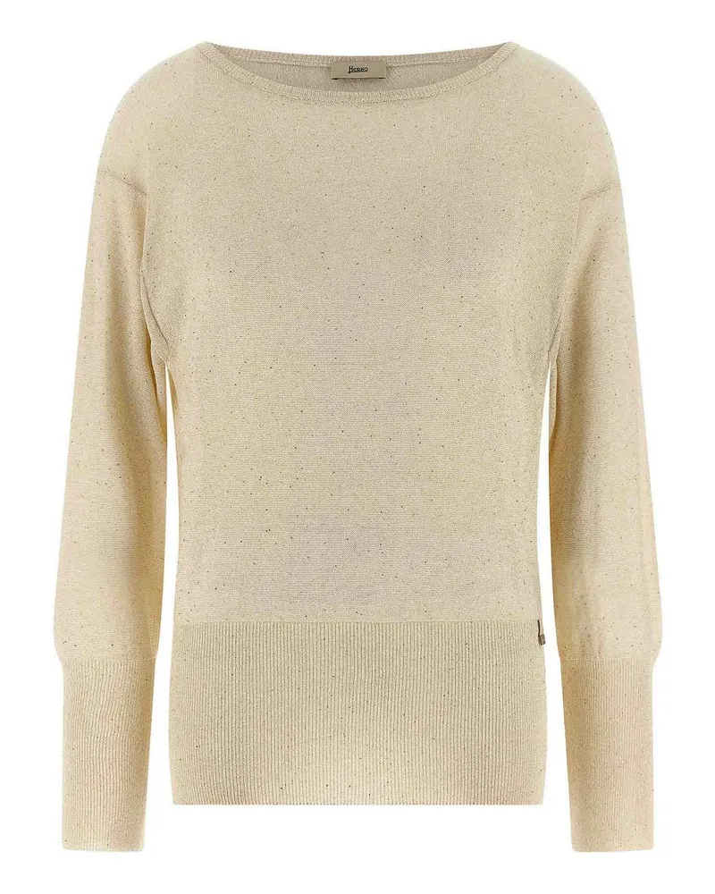 Herno Rundhalspullover - Beige Beige