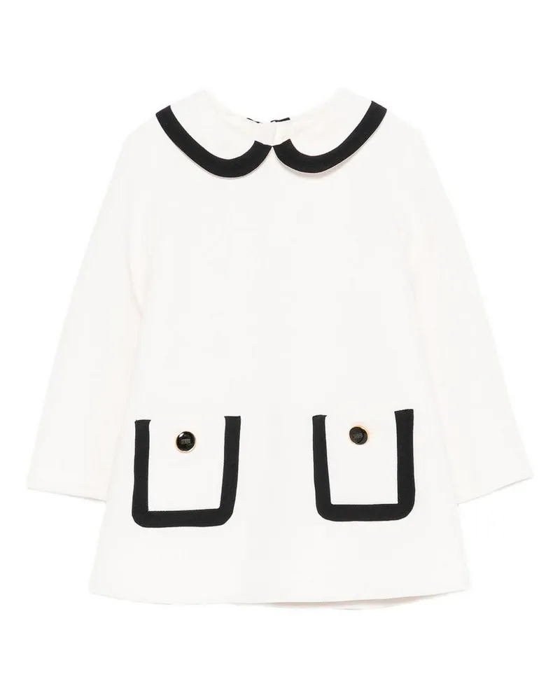 Elisabetta Franchi Knielanges Kleid - Weiß Weiß