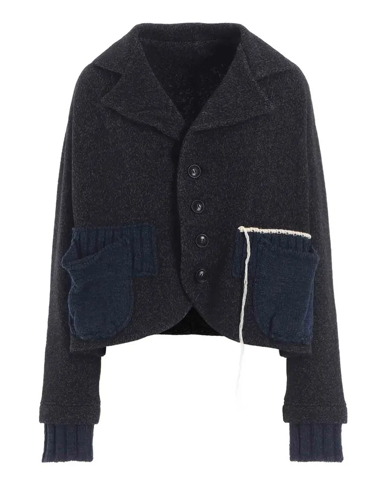 Yohji Yamamoto Rundhalspullover - Schwarz Schwarz