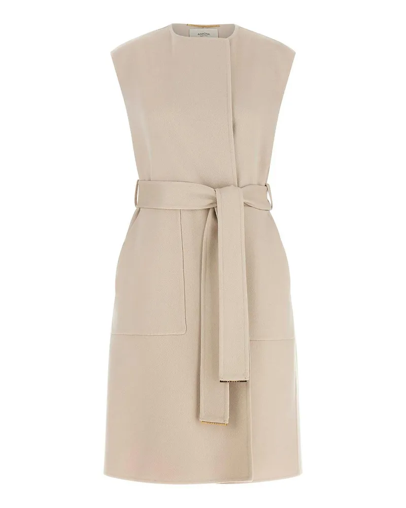 AGNONA Weste - Beige Beige