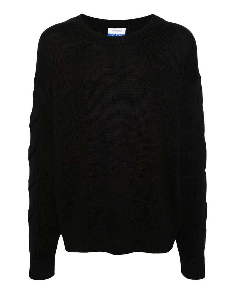 OFF-WHITE Rundhalspullover - Schwarz Schwarz