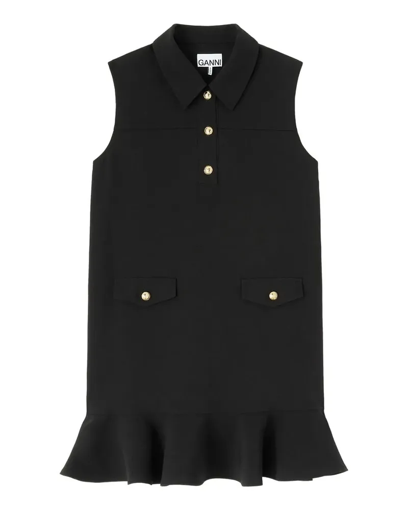 Ganni Kurzes Kleid - Schwarz Schwarz