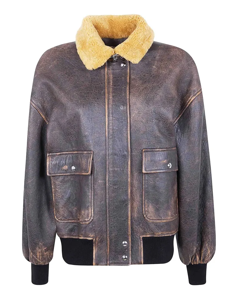 KHAITE Lederjacke - Braun Braun