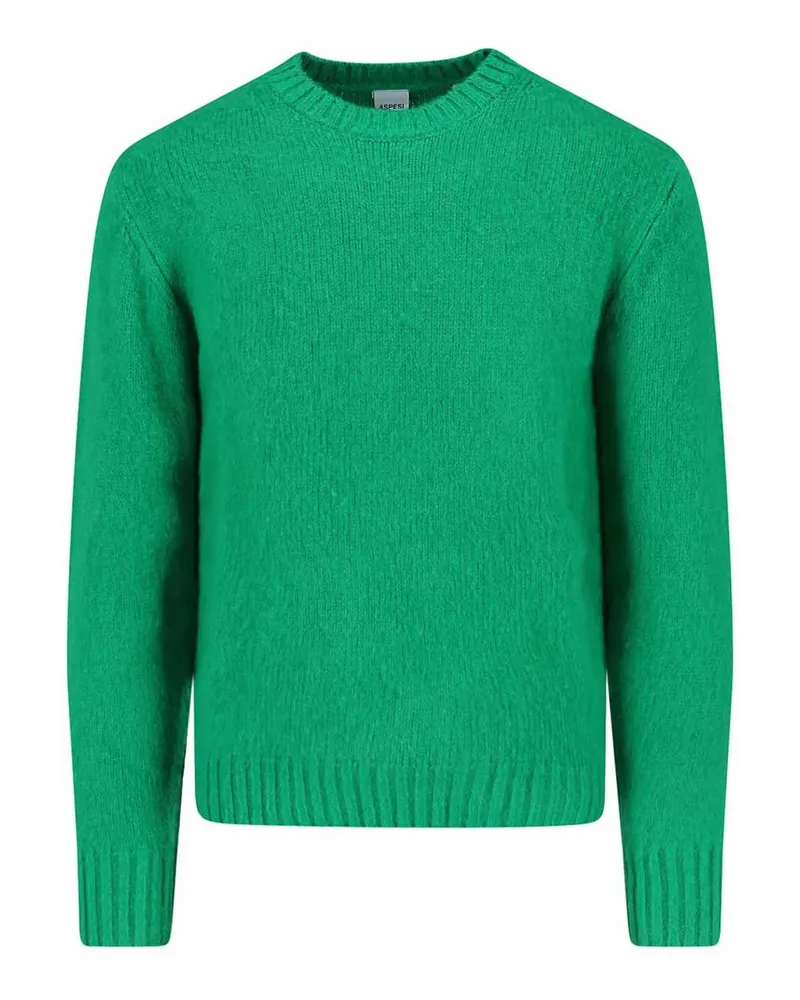 ASPESI Rundhalspullover - Grün Grün