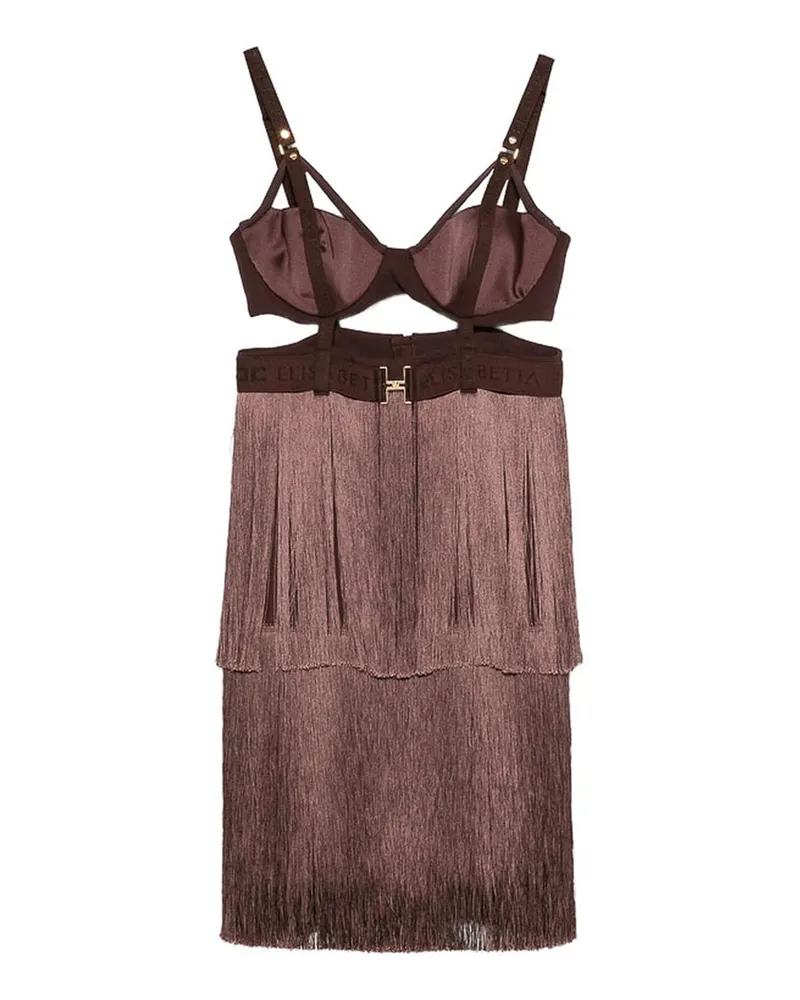 Elisabetta Franchi Knielanges Kleid - Braun Braun
