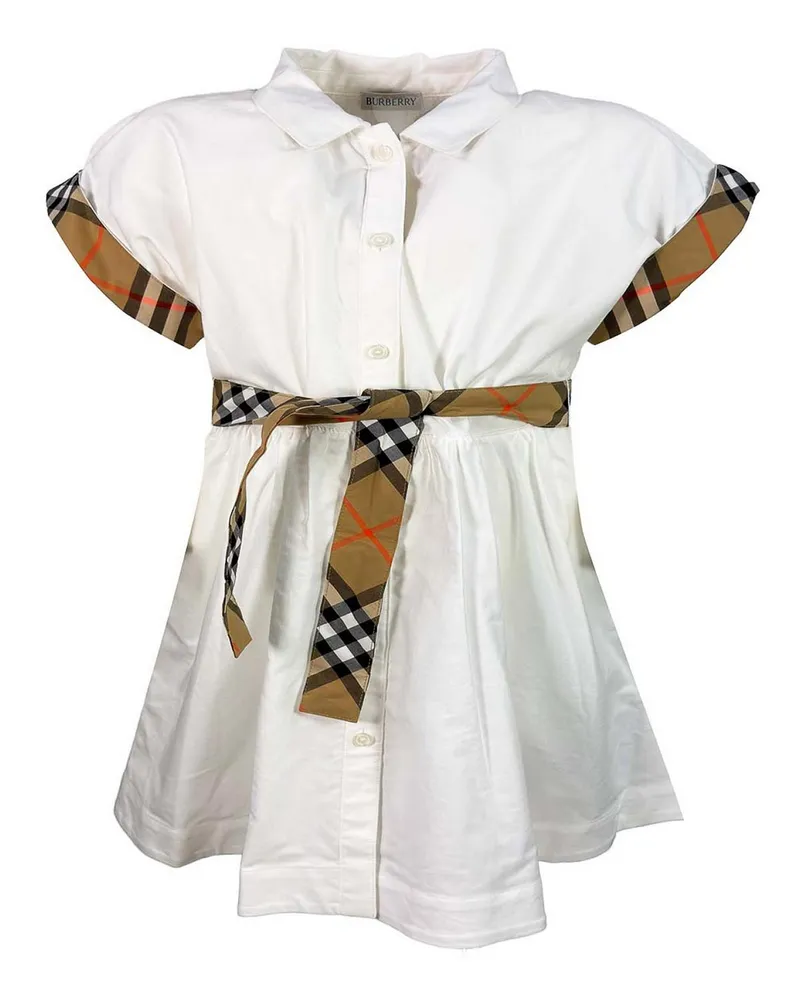 Burberry Knielanges Kleid - Weiß Weiß
