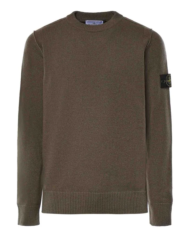 Stone Island Rundhalspullover - Grün Grün