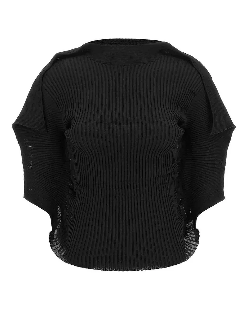 Issey Miyake Top - Schwarz Schwarz