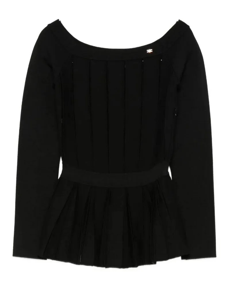 Elisabetta Franchi Rundhalspullover - Schwarz Schwarz