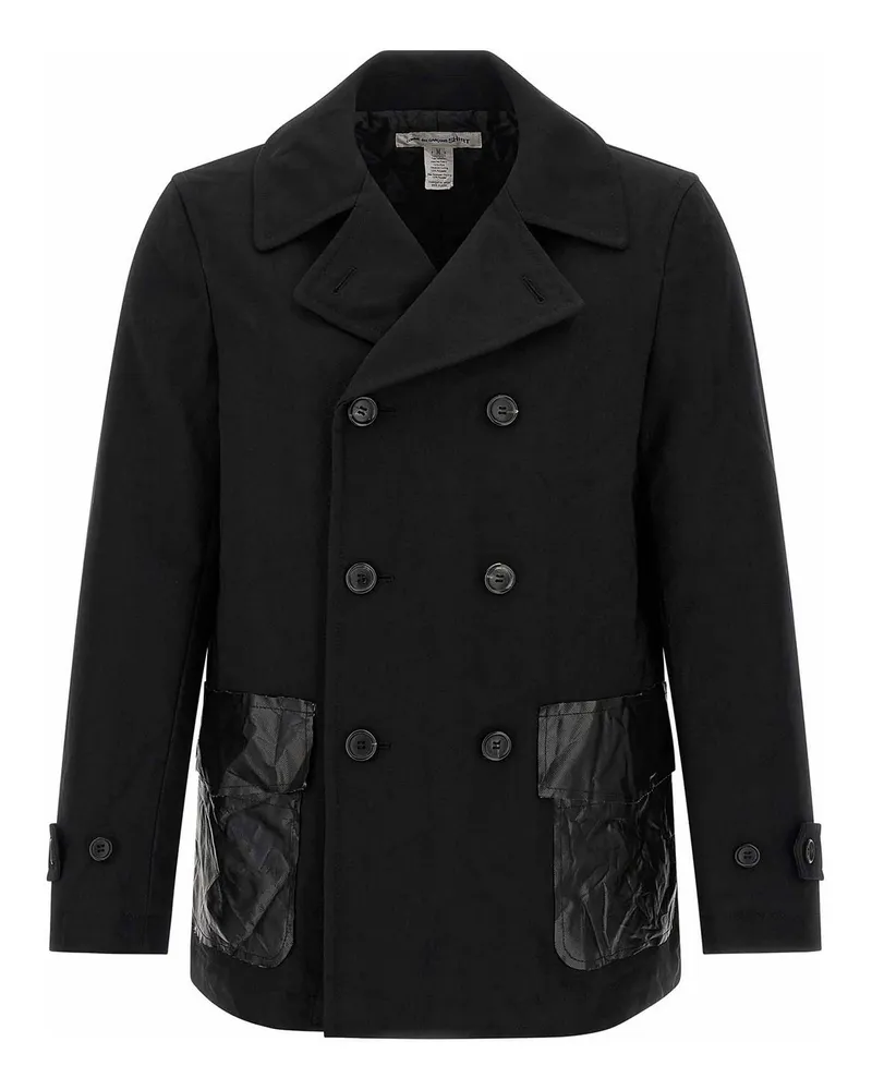 Comme des Garçons Kurzer Mantel - Schwarz Schwarz