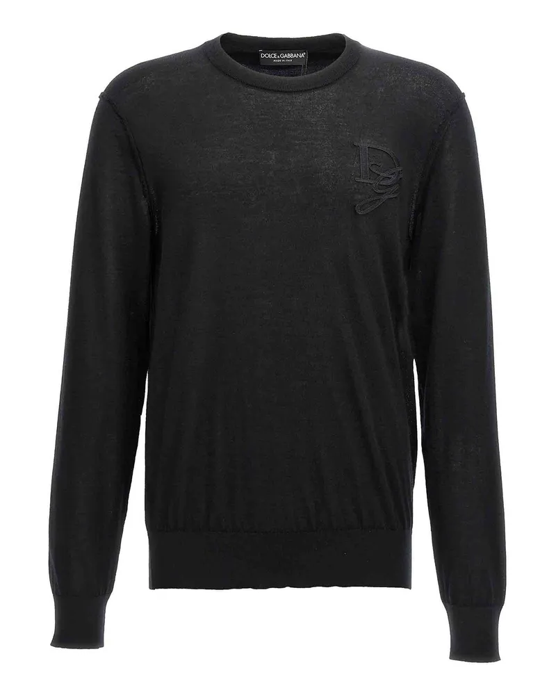 Dolce & Gabbana Rundhalspullover - Schwarz Schwarz