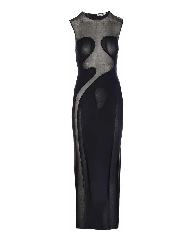 Alaïa Knielanges Kleid - Schwarz Schwarz
