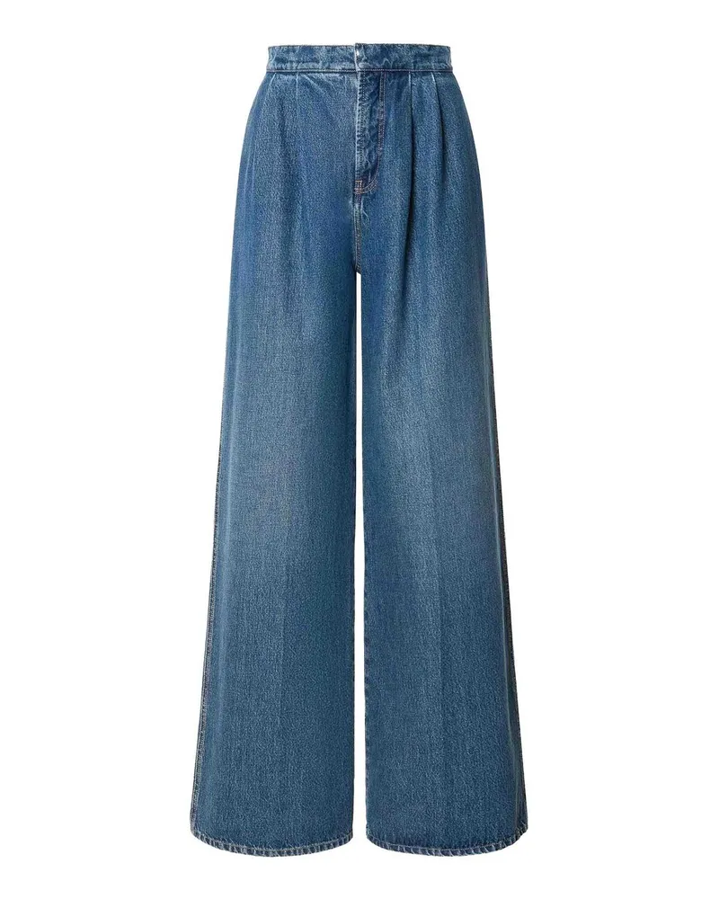 Alberta Ferretti Schlagjeans - Blau Blau