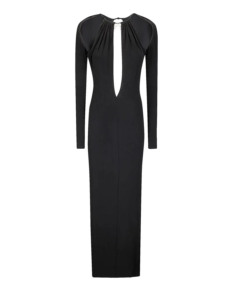 Marine Serre Abendkleid - Schwarz Schwarz