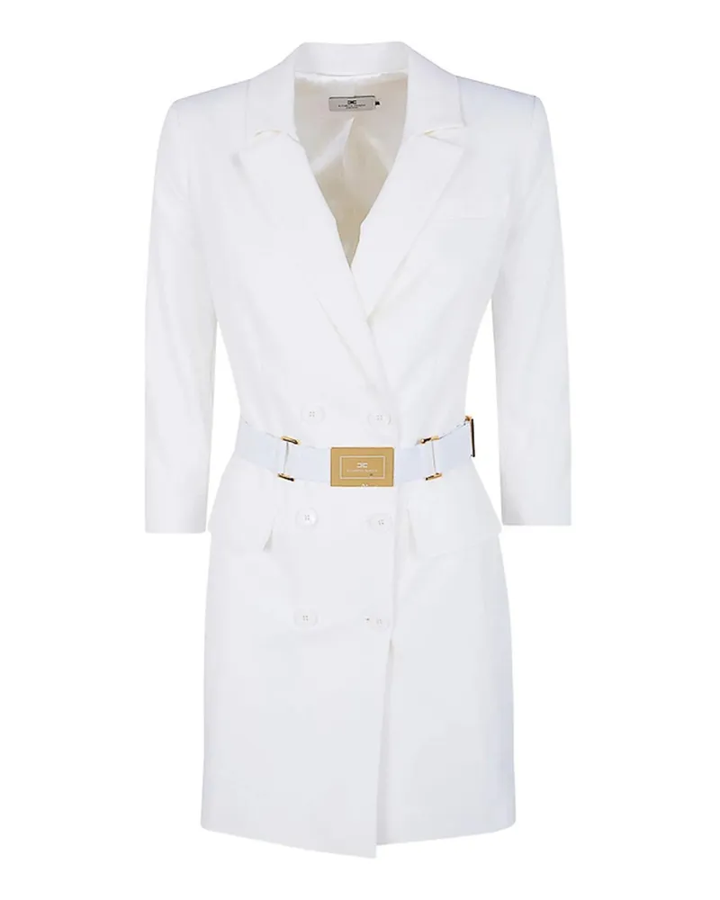 Elisabetta Franchi Knielanges Kleid - Weiß Weiß