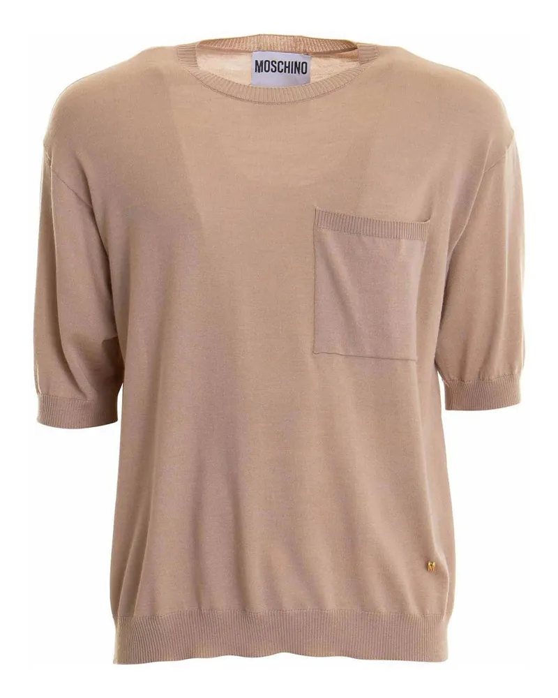 Moschino Rundhalspullover - Braun Braun