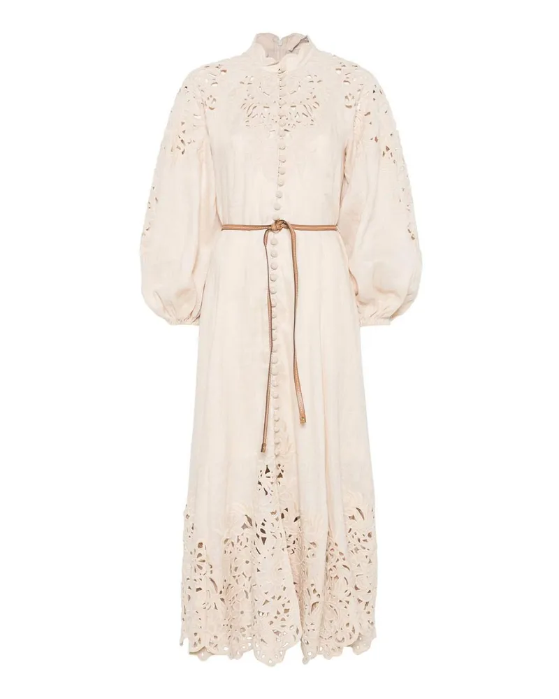 Zimmermann Knielanges Kleid - Beige Beige