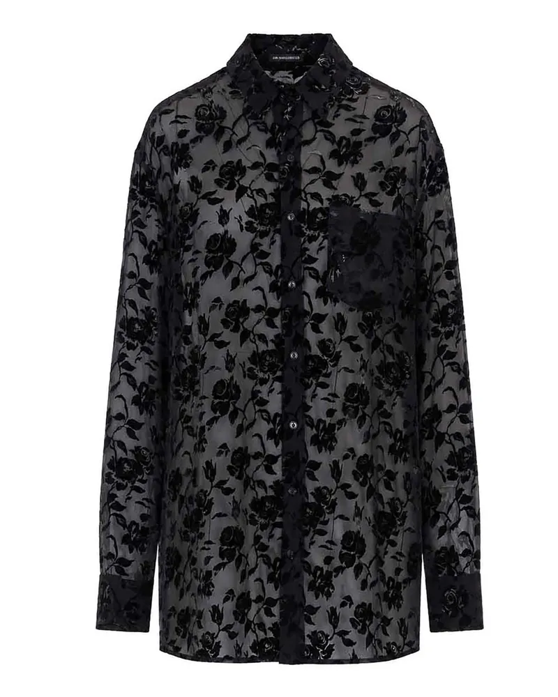 Ann Demeulemeester Hemd - Schwarz Schwarz