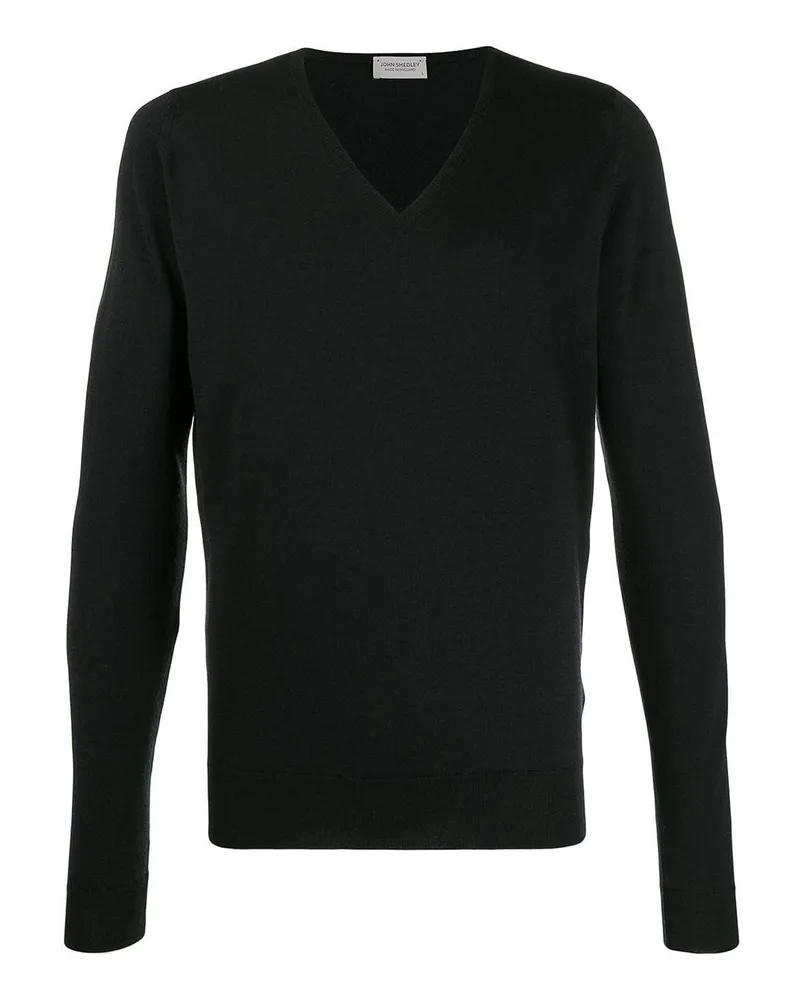 John Smedley Rundhalspullover - Schwarz Schwarz