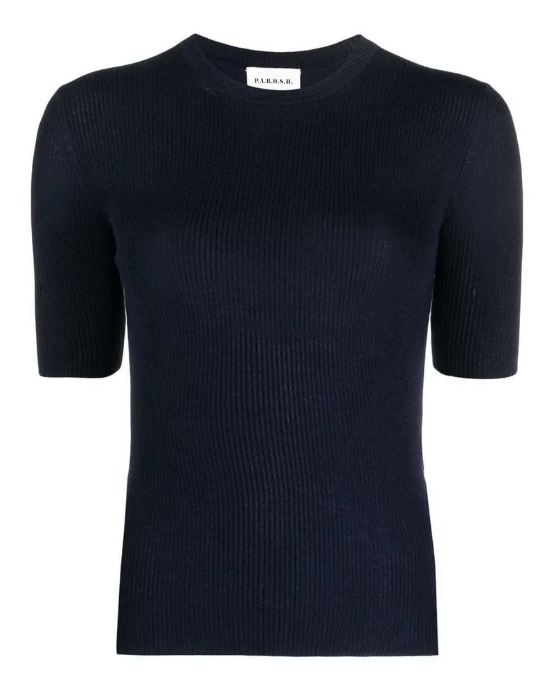 P.A.R.O.S.H. P. A.R. O H. Rundhalspullover - Blau Blau