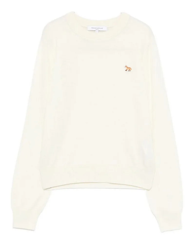 Kitsuné Rundhalspullover - Beige Beige