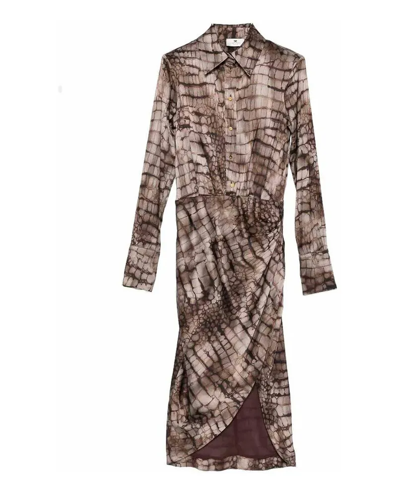 Elisabetta Franchi Knielanges Kleid - Braun Braun