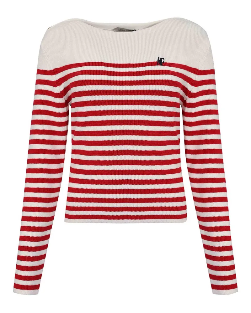 Alberta Ferretti Rundhalspullover - Rot Rot